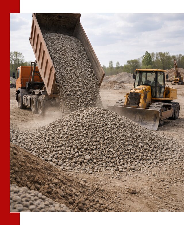 Доставка гравийного щебня фракции 40-70 в Тутаеве