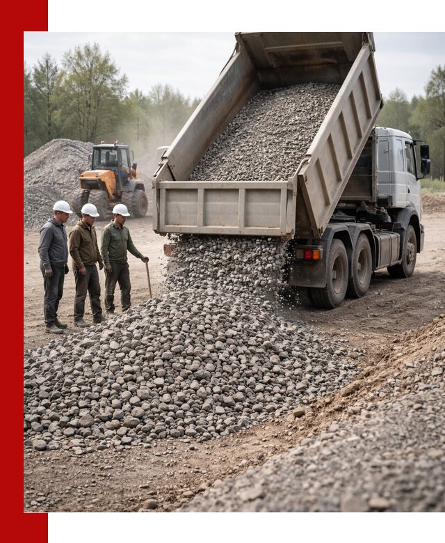 Доставка гравийного щебня фракции 70-120 в Тутаеве