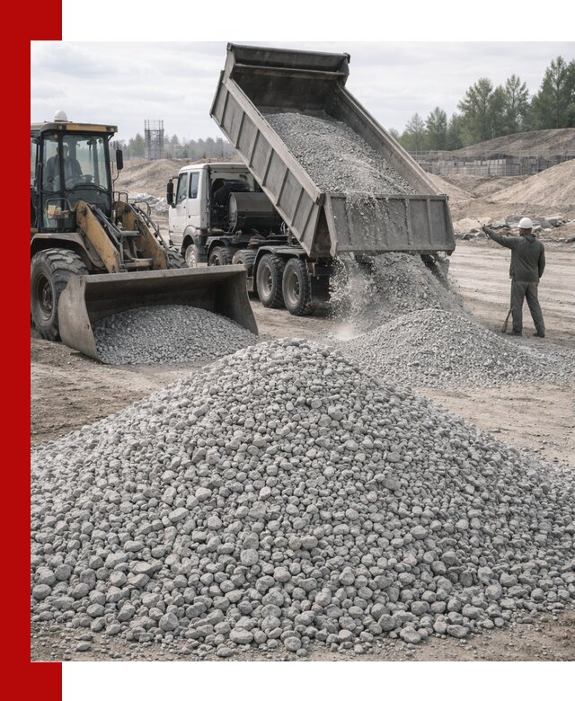 Доставка известнякового щебня фр. 5–20 в Тутаеве