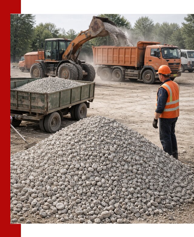 Доставка известнякового щебня фракция 20–40 в Тутаеве