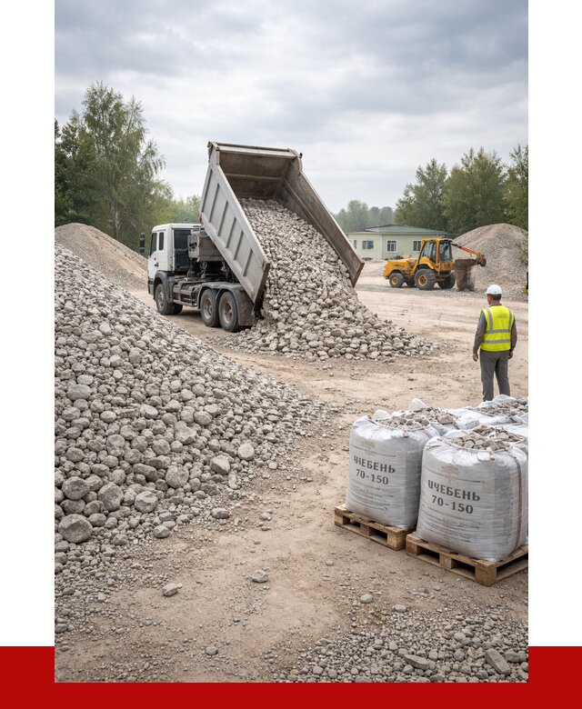 Известняковый щебень фракция 70-150 в Тутаеве от 1311 р. | ПРОНЕРУДТтв