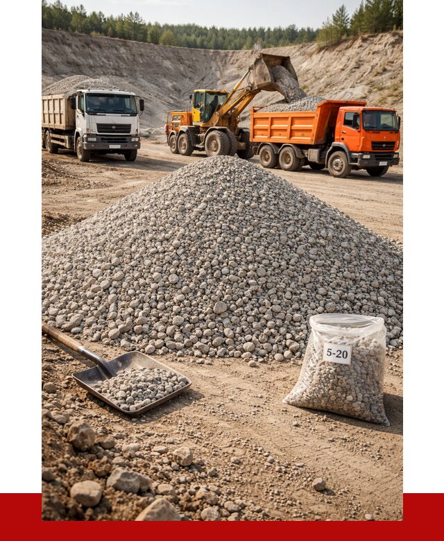 Доломитовый щебень фр. 5-20 в Тутаеве от 4403 р. | ПРОНЕРУДТтв
