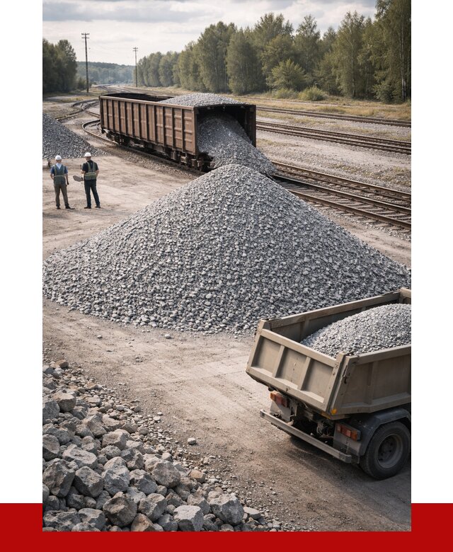 Железнодорожный щебень 20-60 в Тутаеве от 1782 р. | ПРОНЕРУДТтв