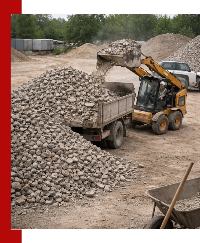 Доставка вторичного щебня в Тутаеве для строительных работ