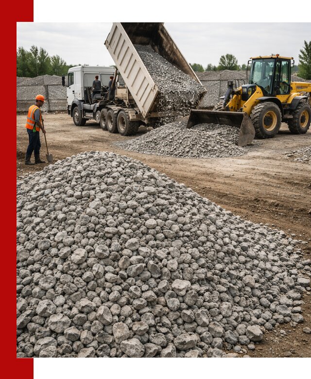 Доставка бетонного щебня фракции 40-70 в Тутаеве