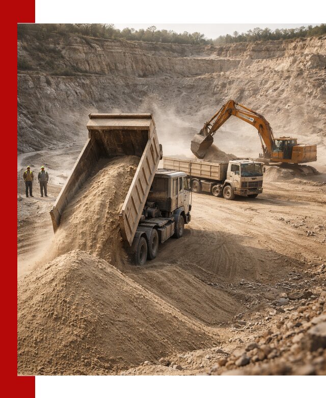 Карьерный песок навалом с доставкой в Тутаеве