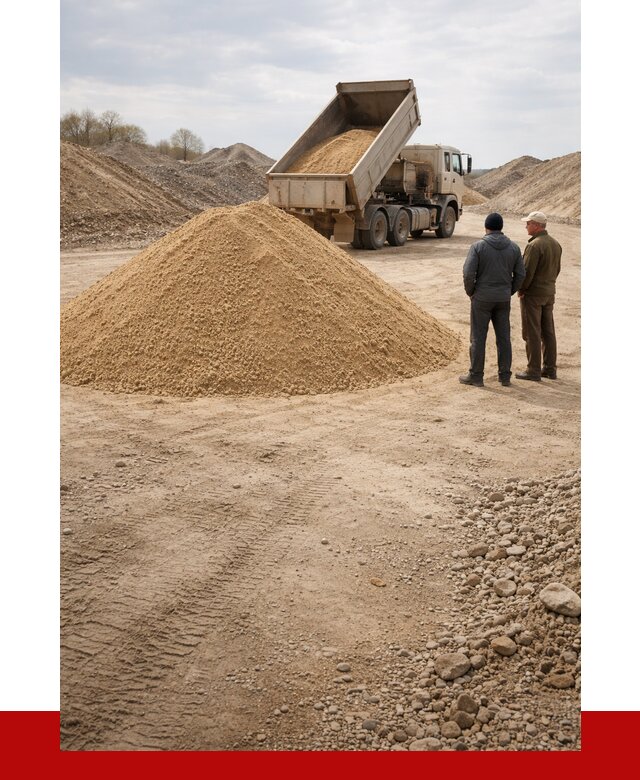 Карьерный песок крупнозернистый в Тутаеве от 8911 р | ПРОНЕРУДТтв