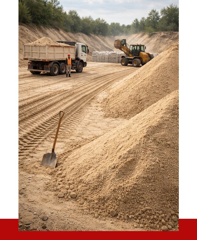 Карьерный песок мелкозернистый в Тутаеве от 9436 р. | ПРОНЕРУДТтв