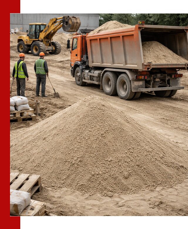 Доставка и продажа мытого речного песка в Тутаеве