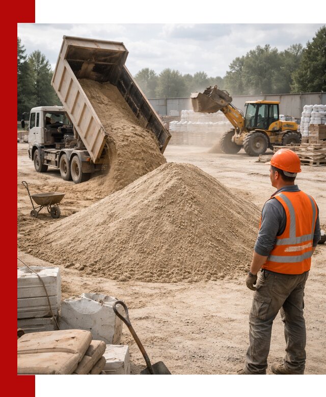 Доставка строительного песка с самосвалом в Тутаеве