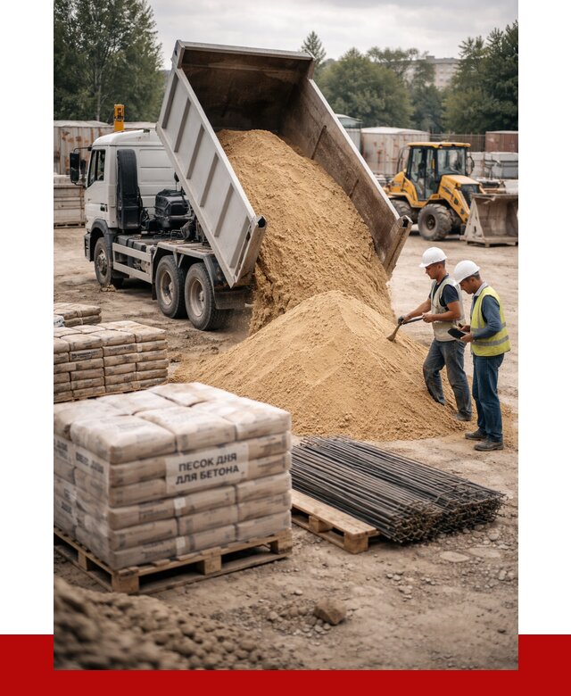 Песок для бетона в Тутаеве от 2621 р. с доставкой, ПРОНЕРУДТтв