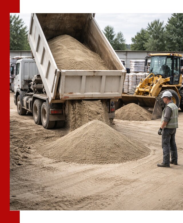 Поставка и доставка песка для бетона в Тутаеве