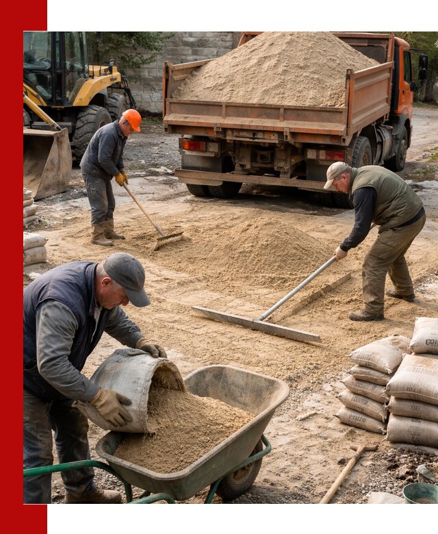 Поставка песка для стяжки в Тутаеве с быстрой доставкой