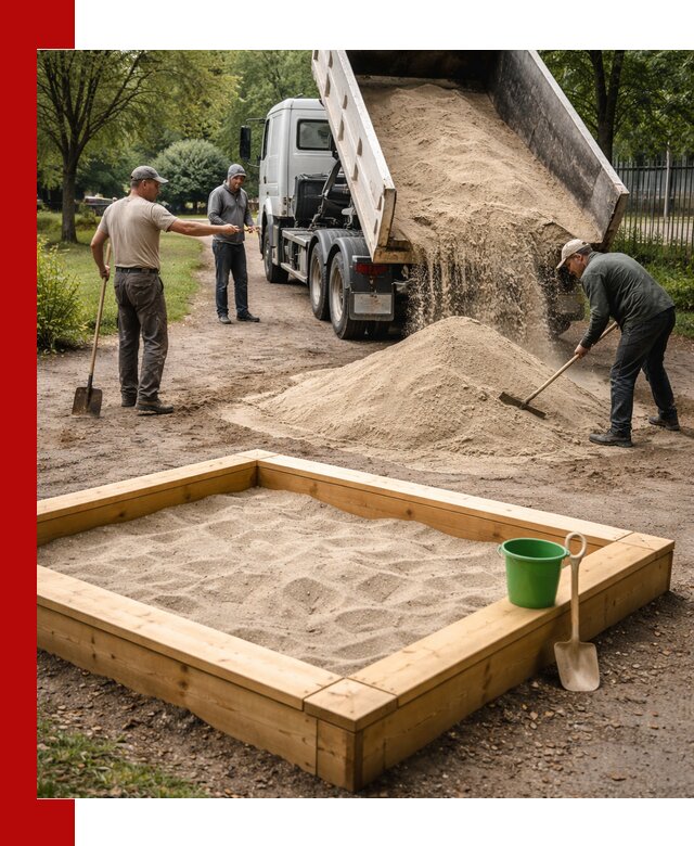 Песок для песочницы с доставкой в Тутаеве недорого и чистый