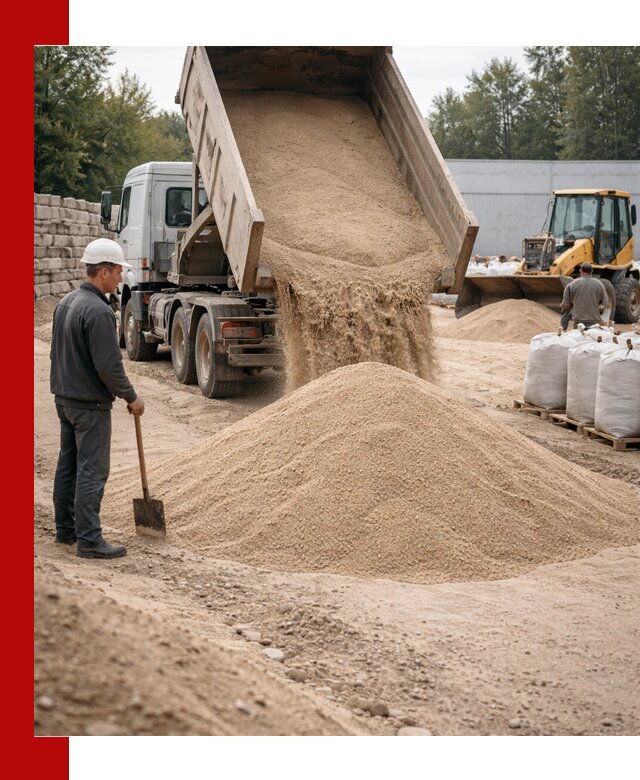 Кварцевый песок фракция 0–3 мм с доставкой в Тутаеве
