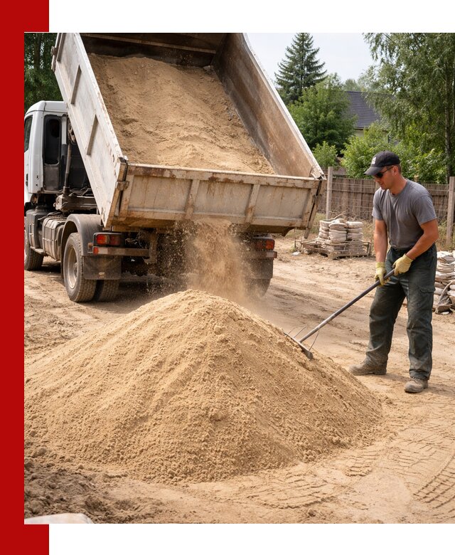 Доставка сухого песка самосвалами в Тутаеве