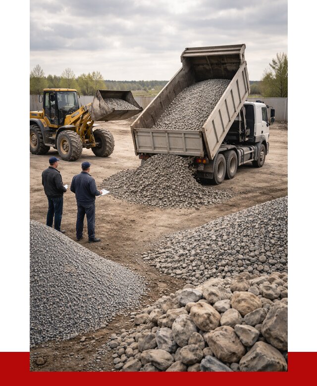 Гравий и камень с доставкой в Тутаеве от 4403 р. - ПРОНЕРУДТтв