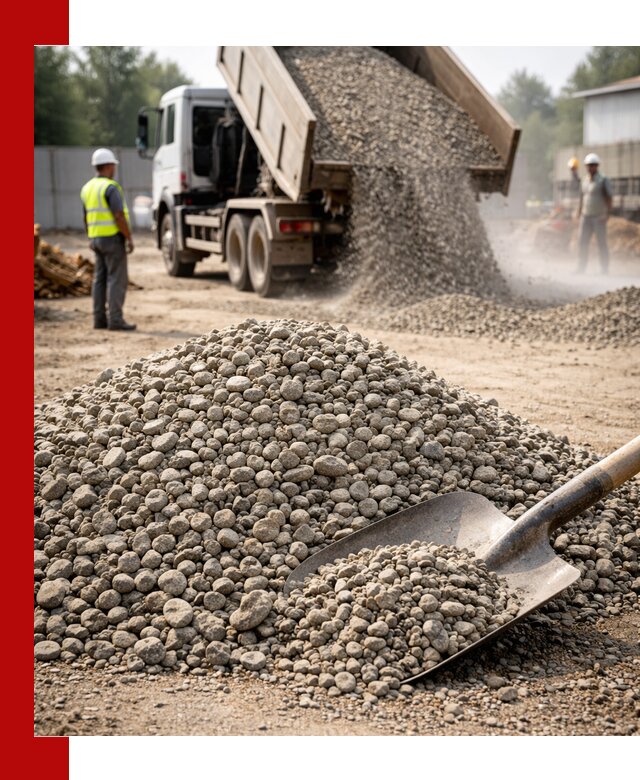 Доставка гравия фракции 20-40 в Тутаеве с самосвалами