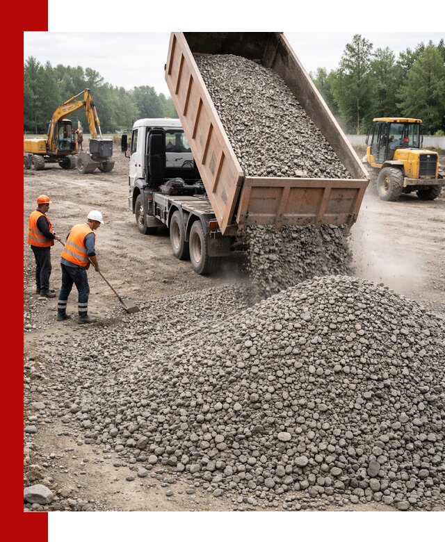 Доставка гравия фракции 40-70 в Тутаеве оптом и в розницу