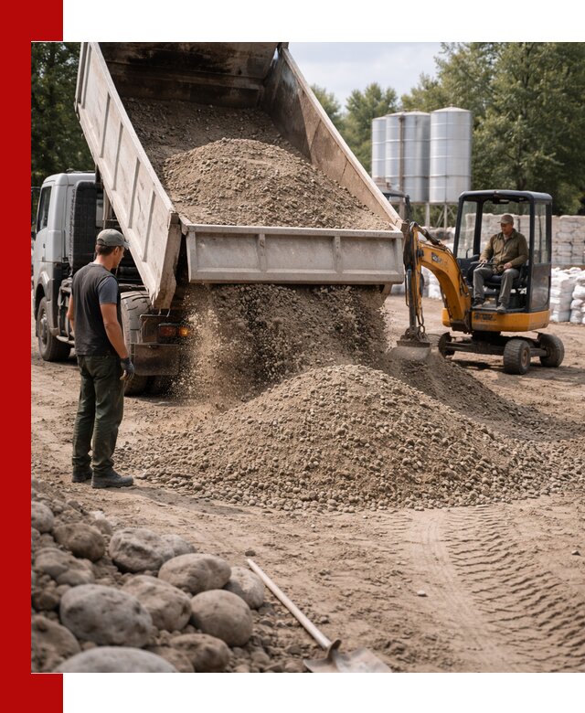 Доставка ПГС С3 в Тутаеве самосвалами и миксерами