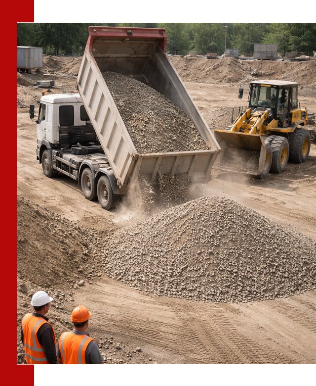 Щебень с песком (ЩГПС С2) с доставкой в Тутаеве