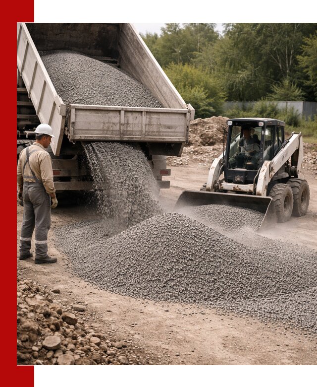 Доставка гравийного отсева 0-5 в Тутаеве оптом и в розницу