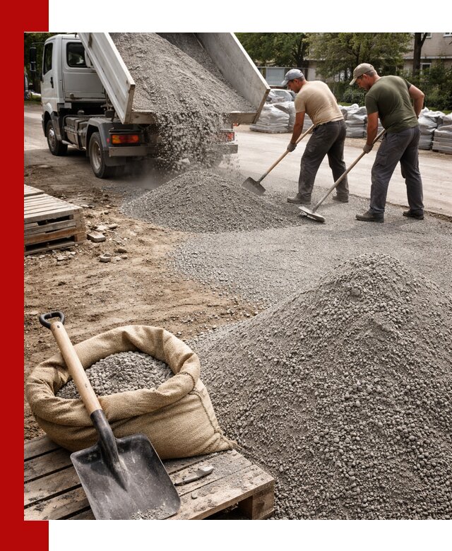 Отсев для тротуарной плитки в Тутаеве — доставка и укладка