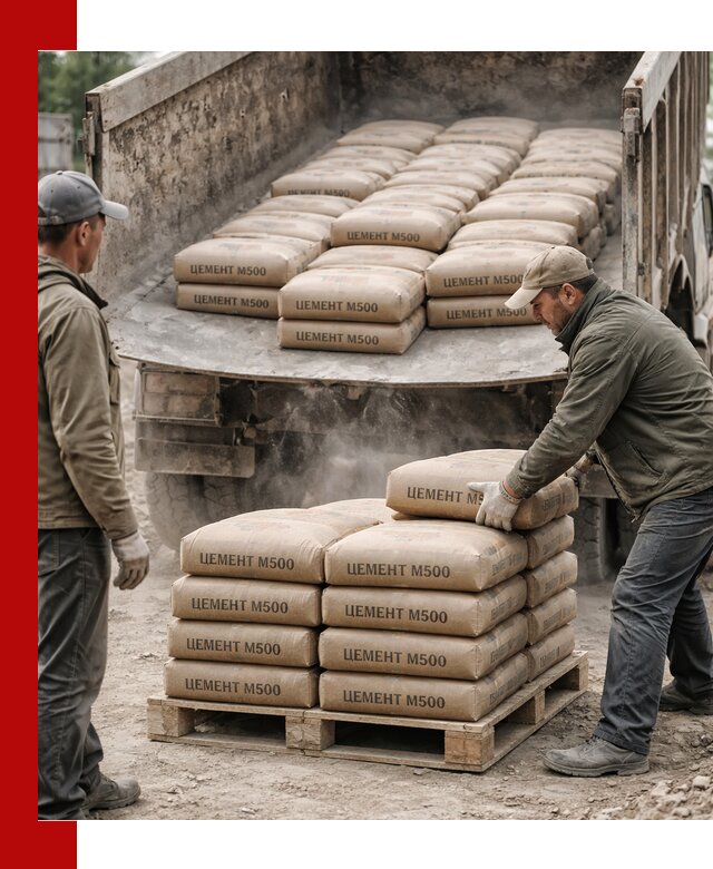 Цемент М500 с доставкой самосвалом в Тутаеве