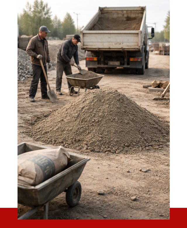 Цементно-песчаная смесь М150 в Тутаеве от 4927 р. | ПРОНЕРУДТтв