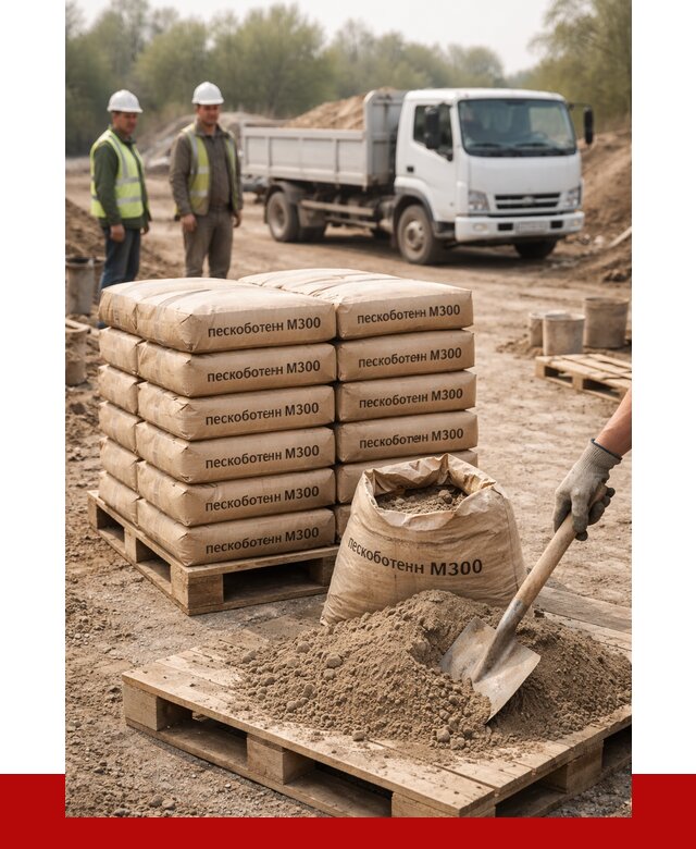 Пескобетон М300 в Тутаеве с доставкой от 4875 р. за куб | ПРОНЕРУДТтв