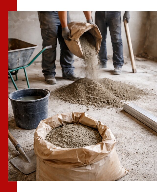 Доставка сухой смеси для стяжки в Тутаеве