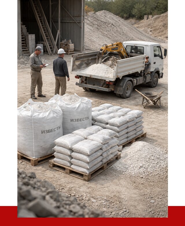 Известь строительная в Тутаеве с доставкой от 4403 р. | ПРОНЕРУДТтв