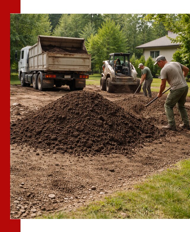 Доставка и укладка грунта для газона в Тутаеве