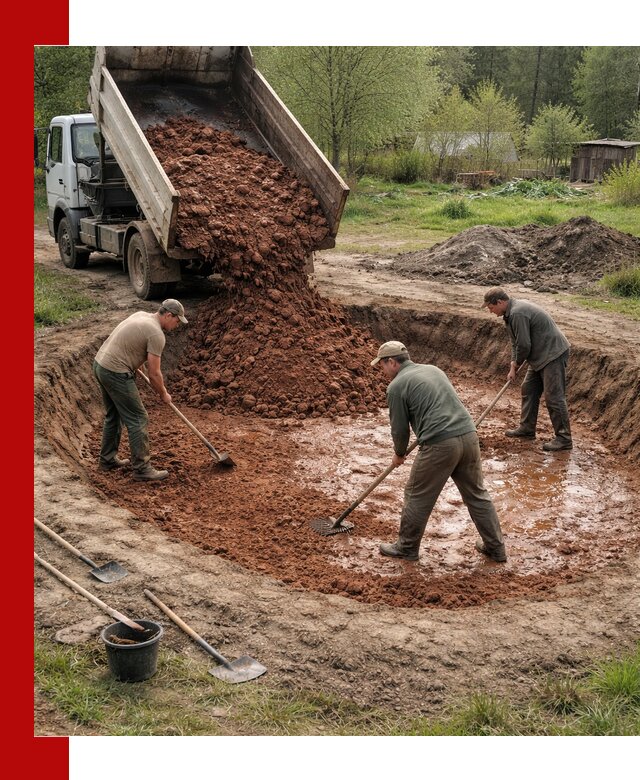 Купить качественную глину для пруда в Тутаеве