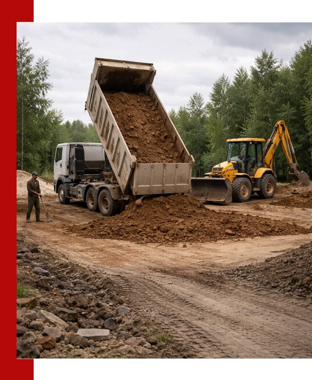 Доставка суглинка самосвалами в Тутаеве подсыпка и планировка