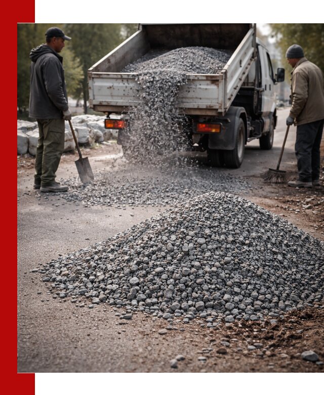 Гранитная крошка для посыпки дорог и тротуаров в Тутаеве