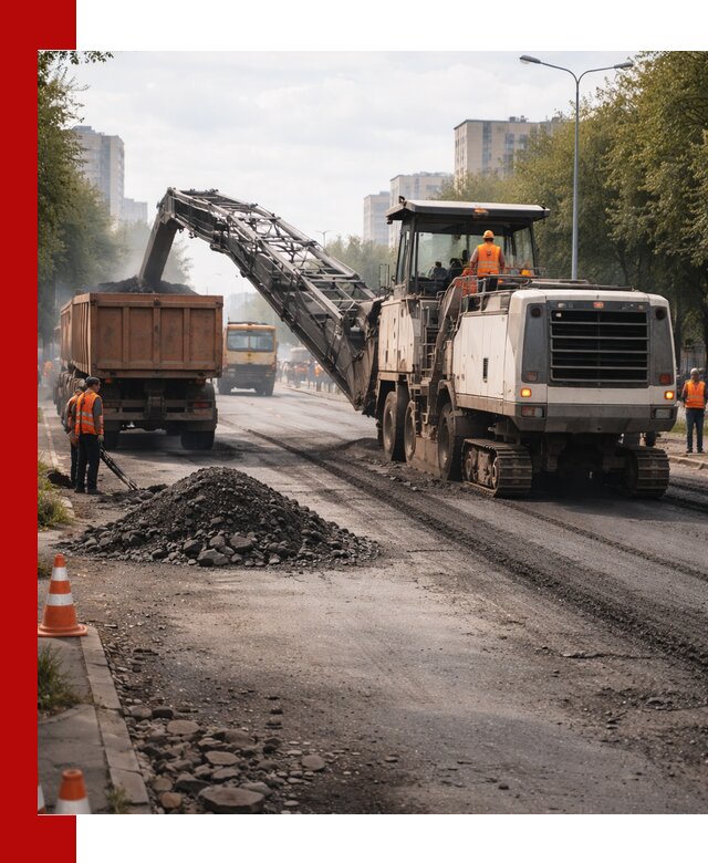 Фрезерованный асфальт в Тутаеве — удаление и вывоз старого покрытия