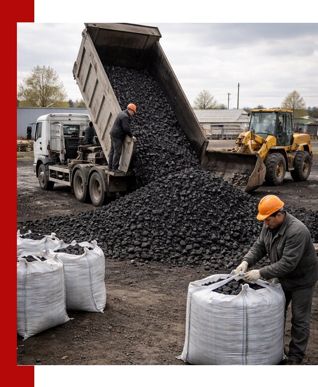 Доставка каменного угля в Тутаеве оптом и в розницу