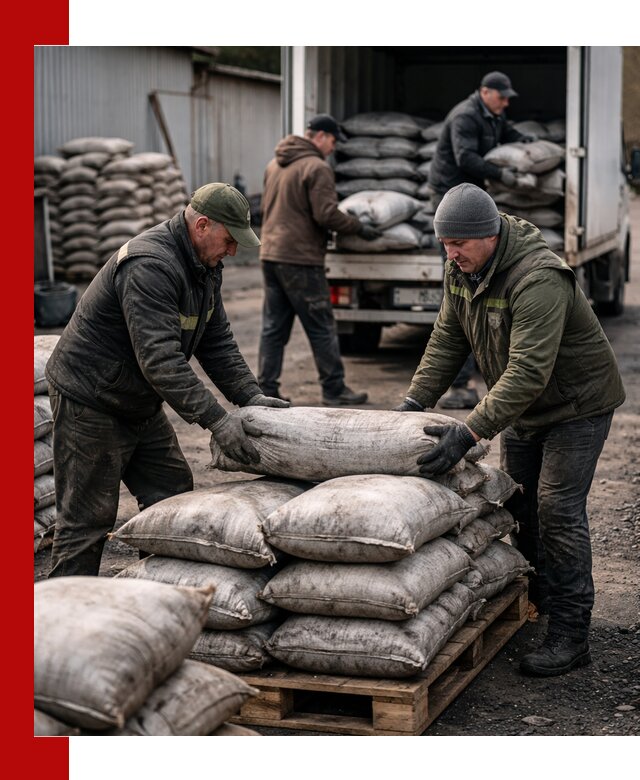 Доставка угля в мешках по выгодным ценам в Тутаеве