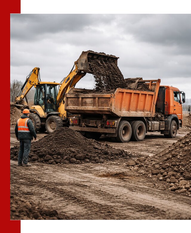 Вывоз грунта и строительного мусора в Тутаеве грузовыми самосвалами