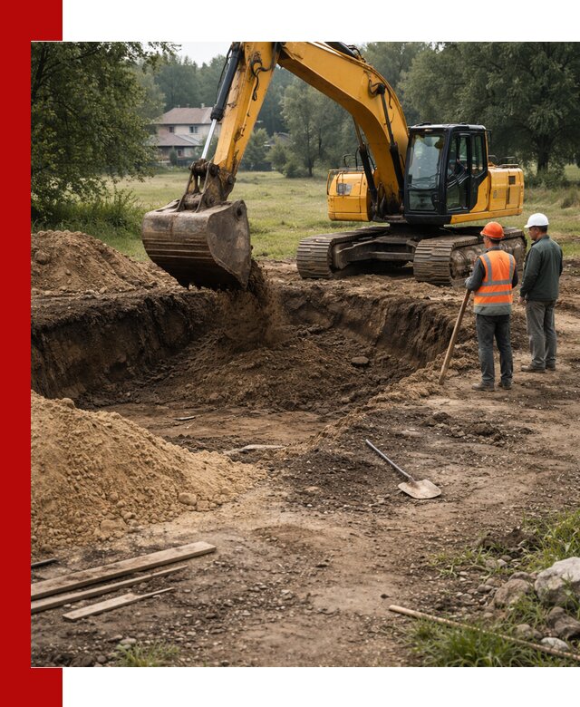 Рытье котлована под фундамент в Тутаеве (быстро и недорого)