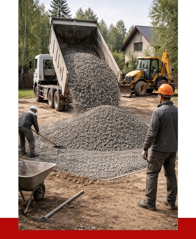 Отсыпка участка щебнем в Тутаеве от 6815 р. ПРОНЕРУДТтв